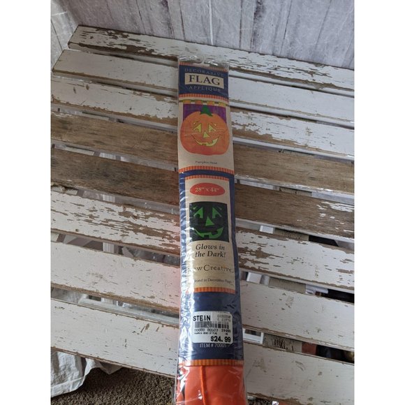 Glow in the dark pumpkin flag decorative new creat - Picture 1 of 4